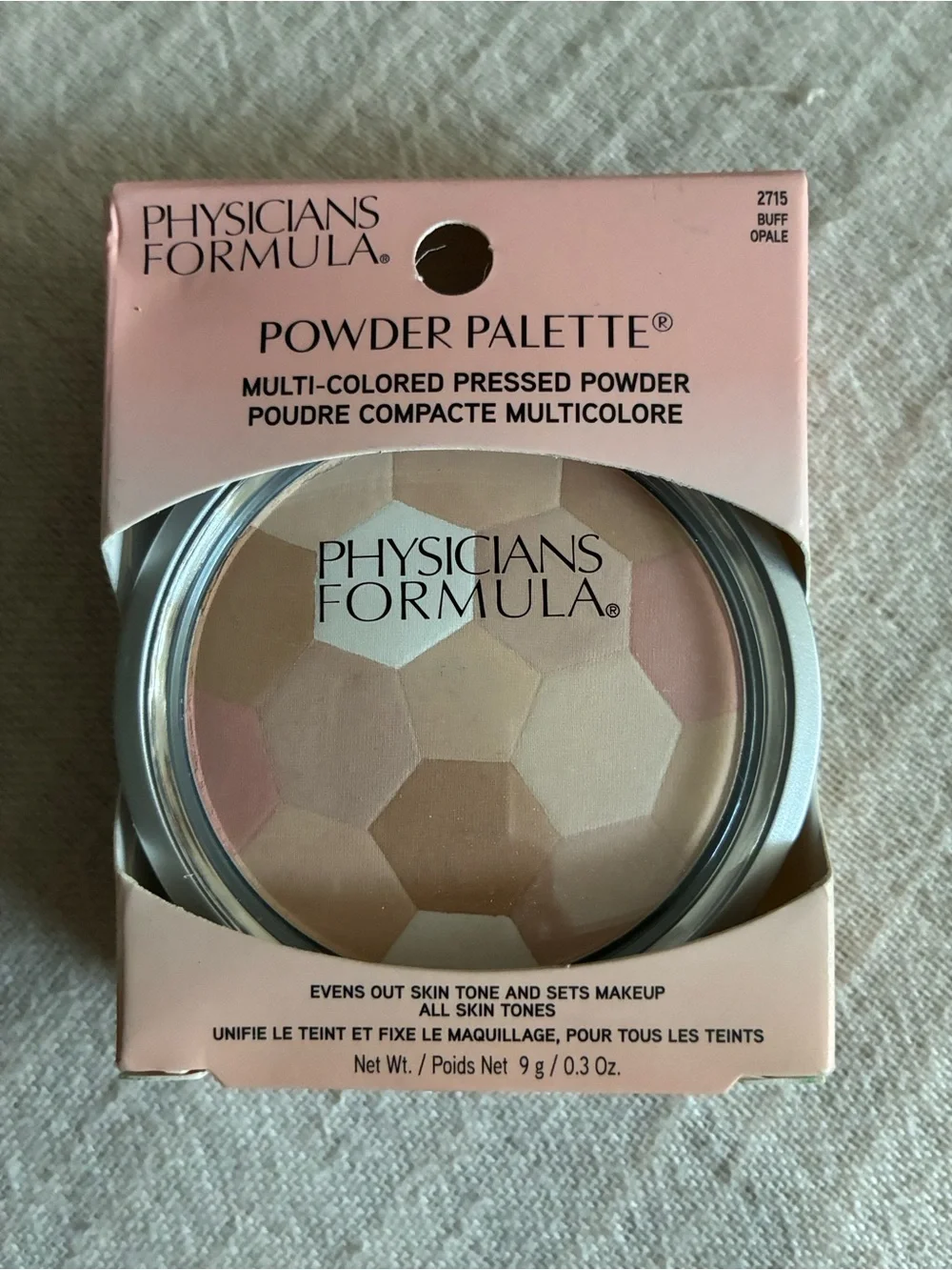 Physicians Formula Multi-Colored Pressed Powder Compact, Buff 2715, NEW in box!